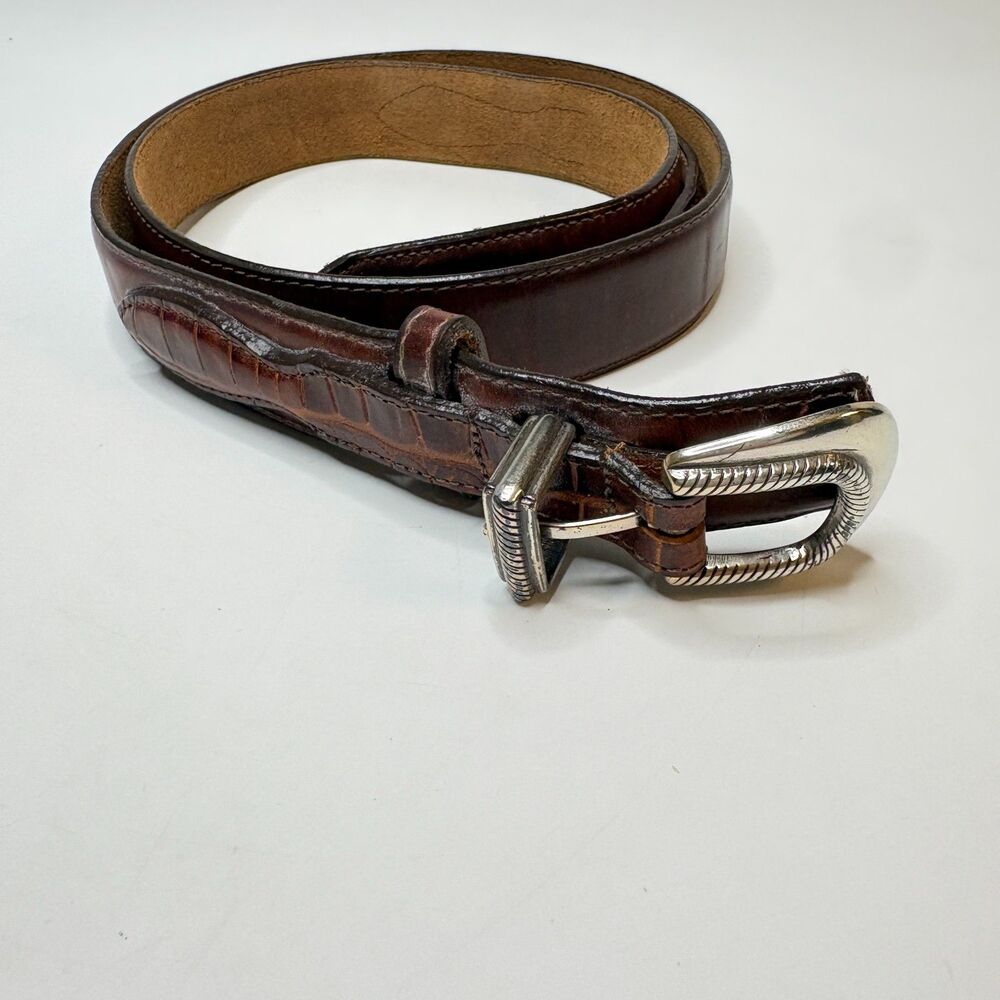 BRIGHTON Women's Vintage Belt Size 36" Brown Patina 1995